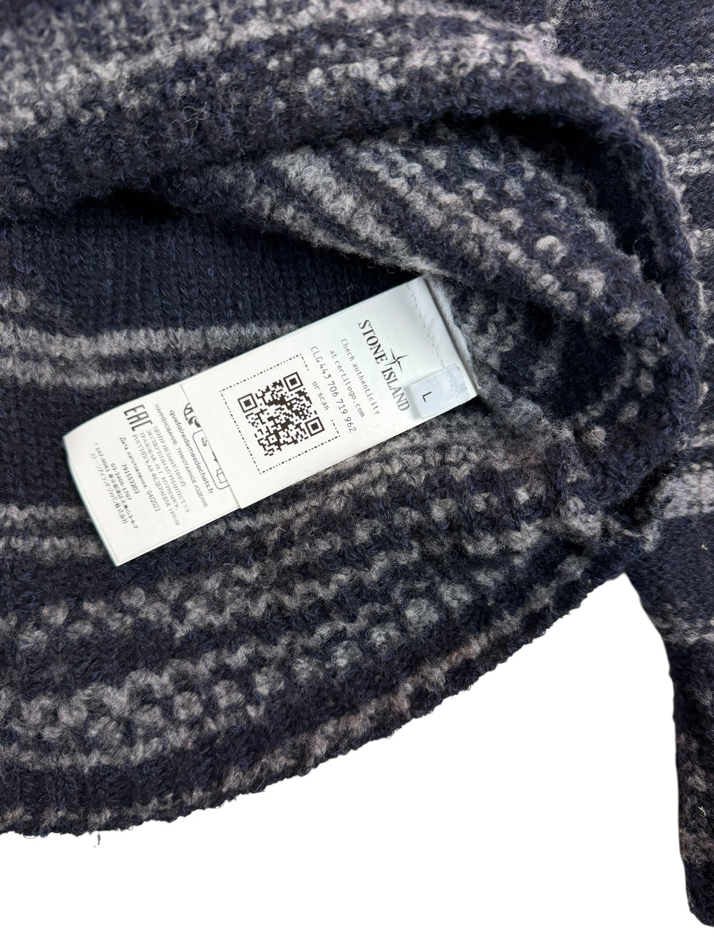 Stone Island Reverse Seam Marl Crewneck Knit
