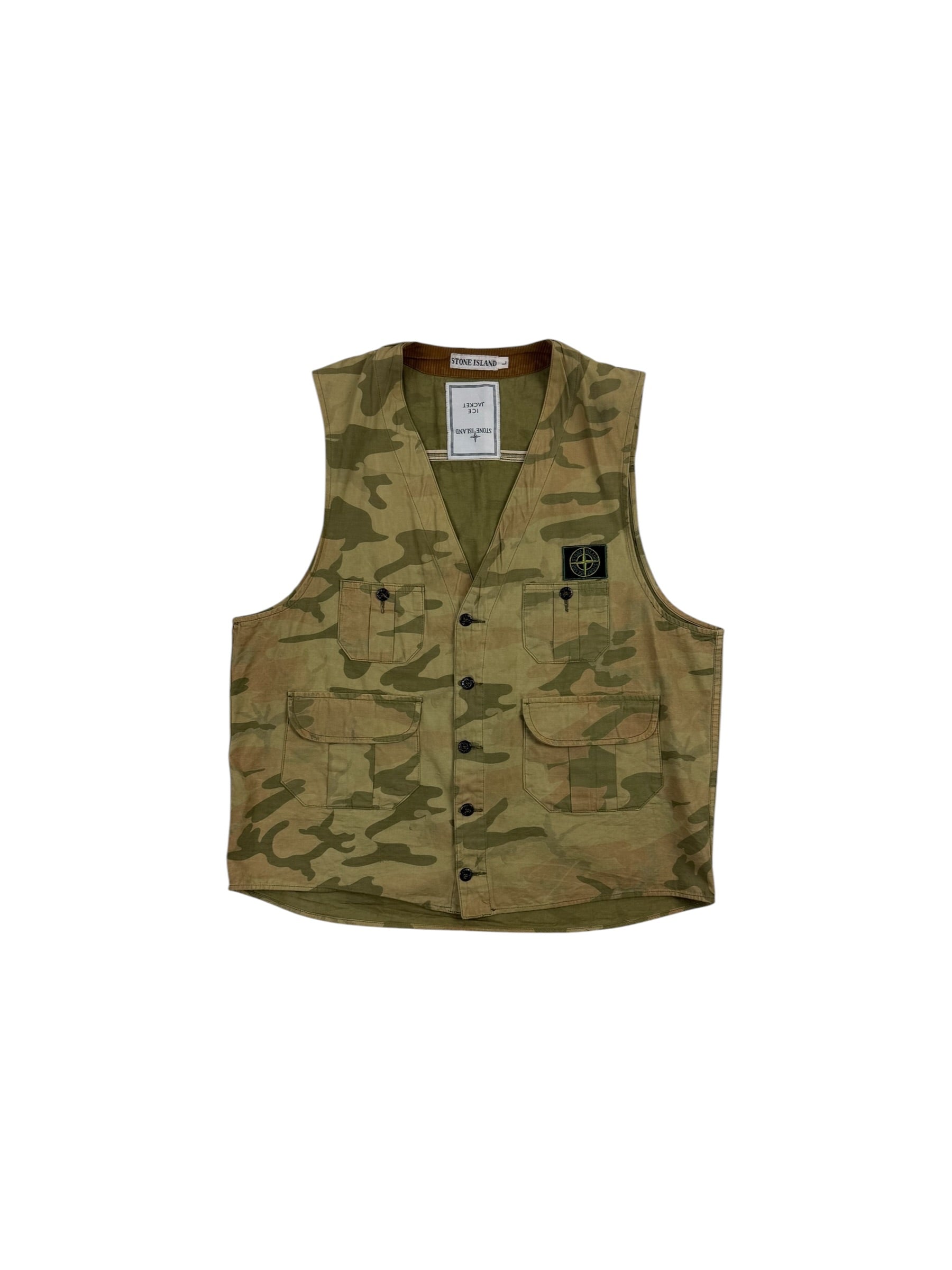 Stone Island 1990 Ice Jacket Camo Vest