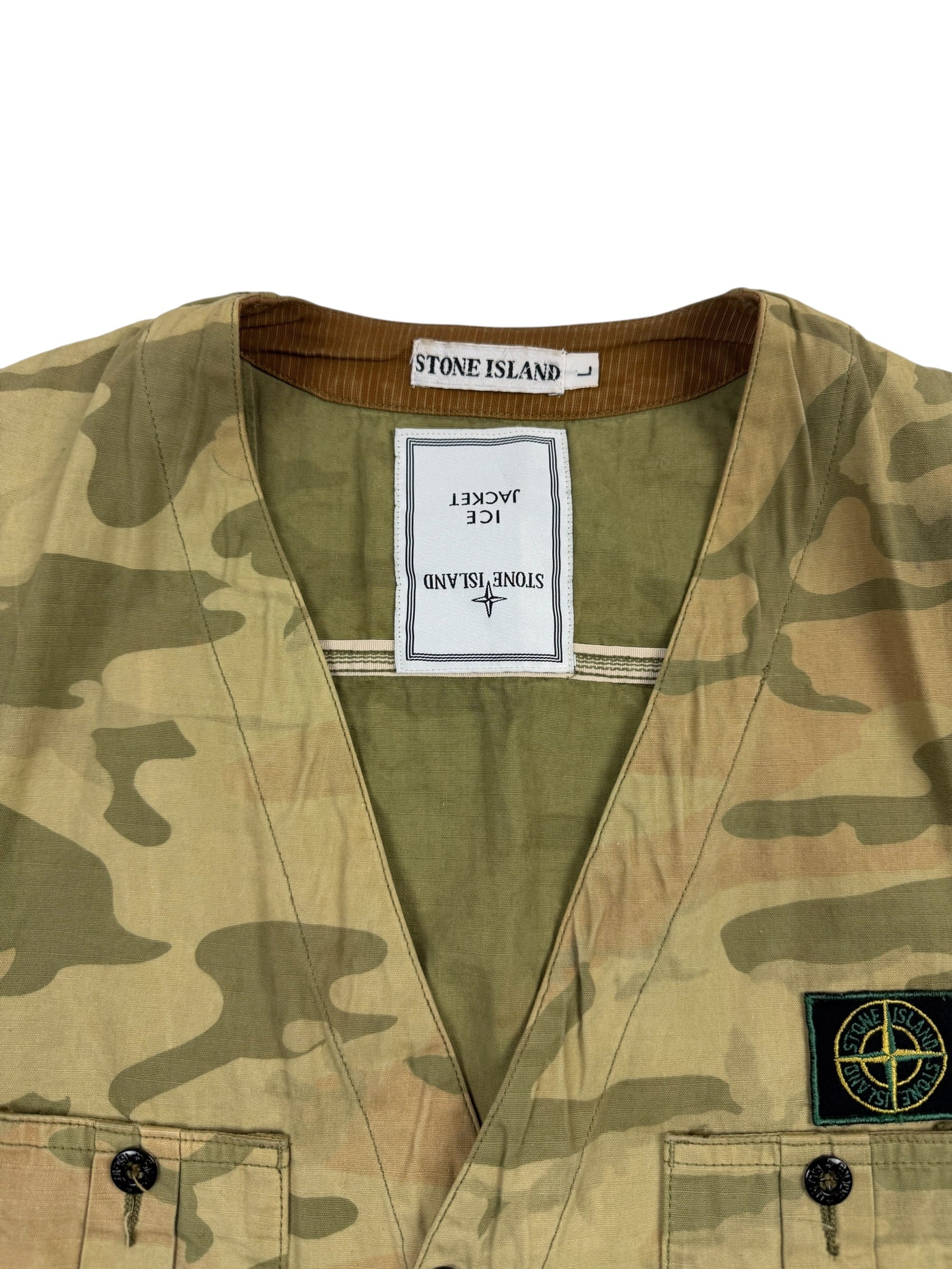 Stone Island 1990 Ice Jacket Camo Vest