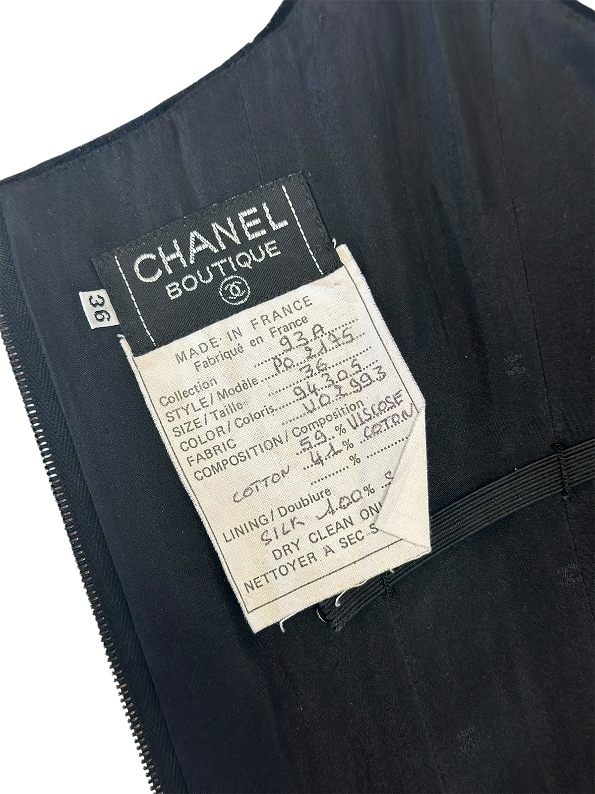 Chanel FW / 1993 Velvet Corset